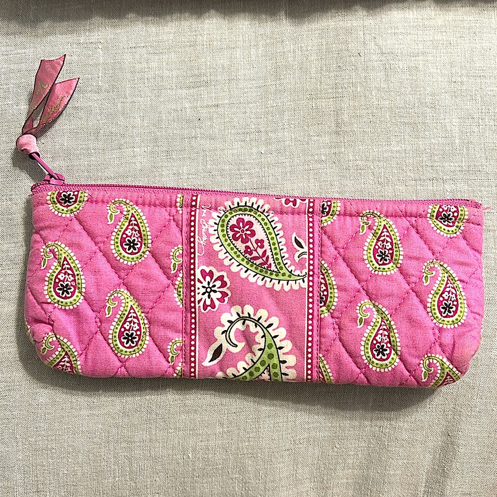 Vera Bradley Bermuda Pink Pencil or Cosmetic Bag